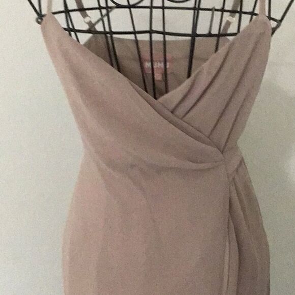 Show Me Your Mumu Liz Maxi Dress in Soft Beige Chiffon  XS - Picture 7 of 8